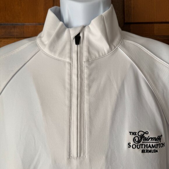 Cutter & Buck DryTec White 1/4 Zip - The Fairmont Southampton Bermuda X-Large - Picture 3 of 13